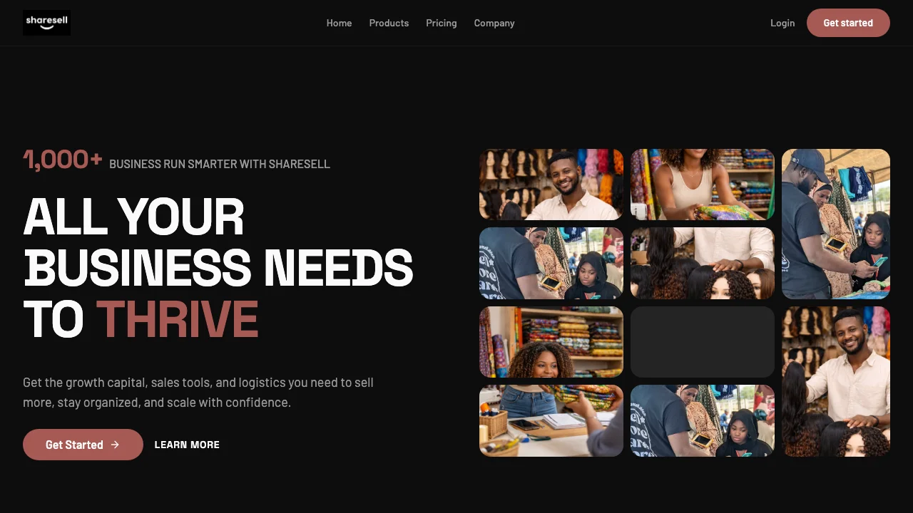The Sharesell website